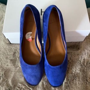 H by Halston, BNIB,  Ink Blue ‘Linda’ suede flats